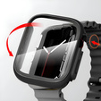 2w1 Etui + Szkło Hartowane do Apple Watch 10/11 46MM, Czarne/Czerwone