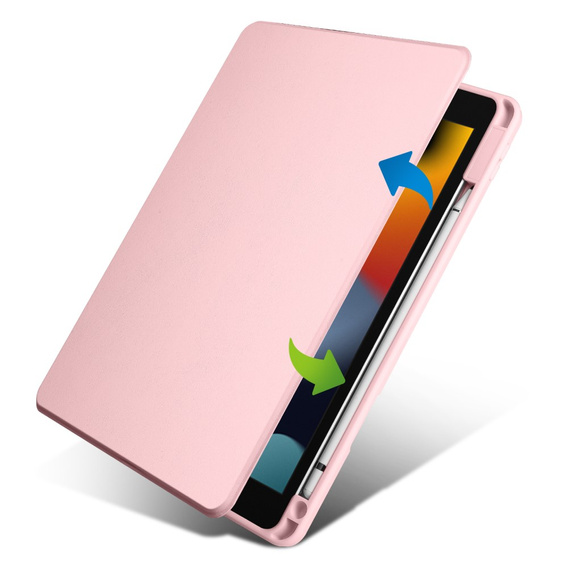 Etui do iPad 10.2" 2021/2020/2019 (9/8/7 gen.), z miejscem na rysik, Obrotowe 360°, Różowe