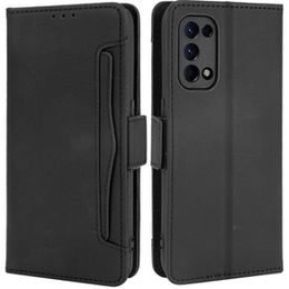 Etui z klapką do Oppo Reno 5 5G, Card Slot, czarne