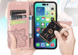 Etui z klapką do Infinix Note 40 Pro, Butterfly, różowe rose gold