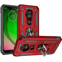 Etui pancerne do Motorola Moto G7 Power, Nox Case Ring, czerwone