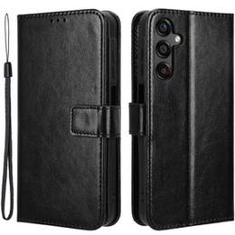 Etui z klapką do Samsung Galaxy A25 5G, Crazy Horse Wallet, czarne