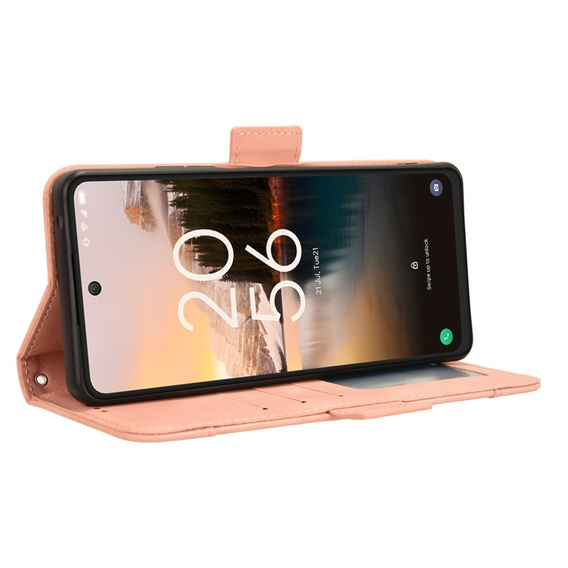 Etui z klapką do TCL 40 NxtPaper, Card Slot, różowe