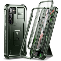 Etui pancerne do Samsung Galaxy S23 Plus, Dexnor Full Body (Two Frames), zielone