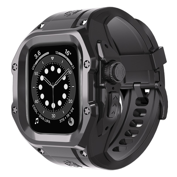 Pasek z Etui SHELLBOX do Apple Watch Ultra/Ultra 2 49mm, Czarne