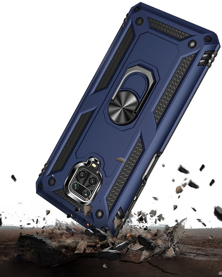 Etui pancerne do Xiaomi Redmi Note 9S / 9 Pro,, Nox Case Ring, granatowe