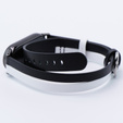 Pasek Skórzany do Xiaomi Smart Band 10 / 9 / 8, Czarny/Biały