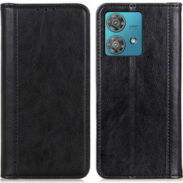 Etui do Motorola Moto G84 5G, Wallet Litchi Leather, czarne