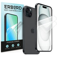 2x Folia Hydrożelowa do iPhone 15, ERBORD Hydrogel Foil