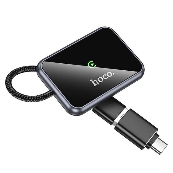 Bezprzewodowy adapter CarPlay Hoco USB-A / USB C HU1 - czarny