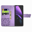 Etui z klapką do Samsung Galaxy Z Fold 4 5G, Butterfly, fioletowe
