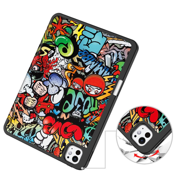 Etui do iPad Pro 11" 2024 (5 gen.), Smartcase, graffiti