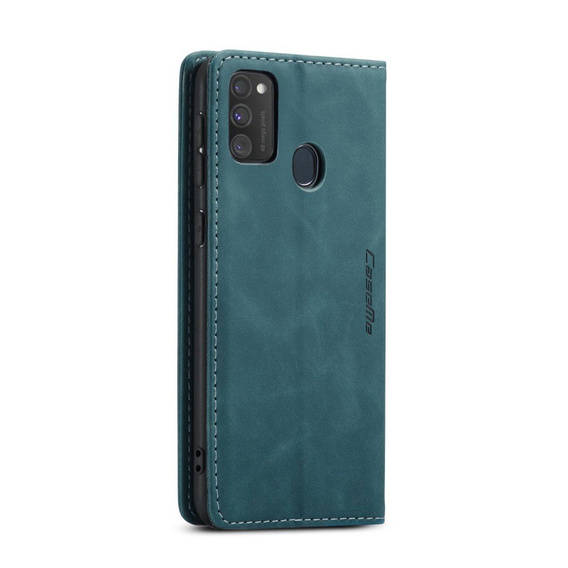 Etui CASEME do Samsung Galaxy M21, Leather Wallet Case, niebieskie