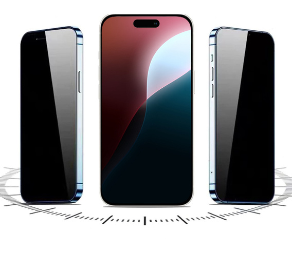 2x Szkło Hartowane prywatyzujące do iPhone 17 Pro / 17 / 16 Pro, ERBORD 9H Easy App Anti-Peep