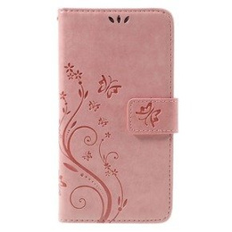 Etui z klapką do Samsung Galaxy J5 2016, Butterfly, różowe