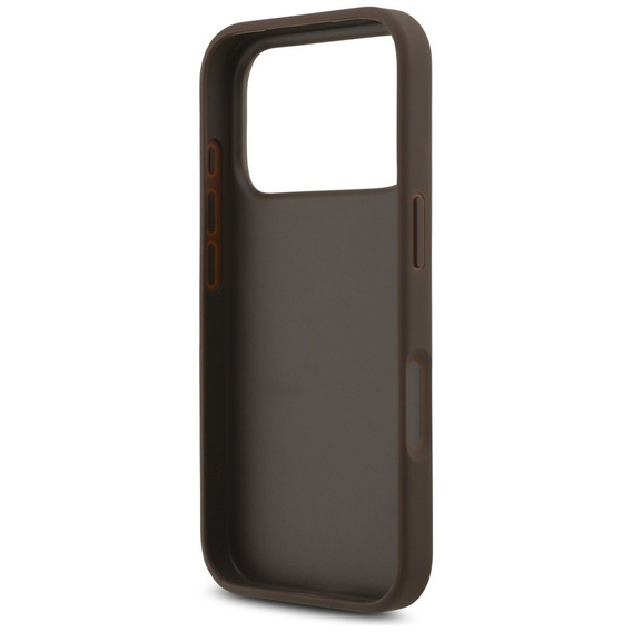 Etui GUESS do iPhone 17 Pro, Strap 4G Classic Logo, z paskiem, brązowe