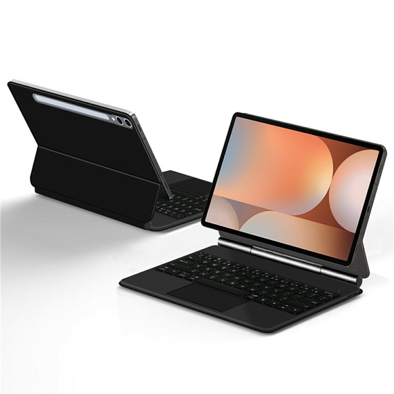 Etui z klawiaturą do Samsung Galaxy Tab S10+ / S9+ / S9 FE+ / S8+ / S7 FE – Magnetic Keyboard z touchpadem - czarne