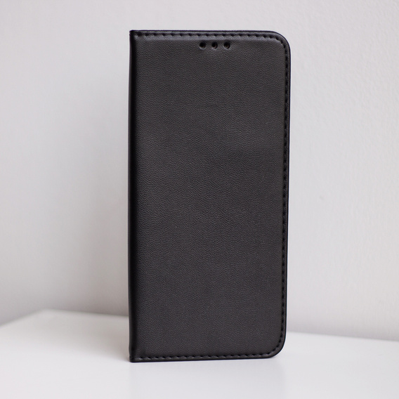 Etui z klapką do Oppo A18 4G / A38 4G, Smart Magnetic, czarne + szkło 9H