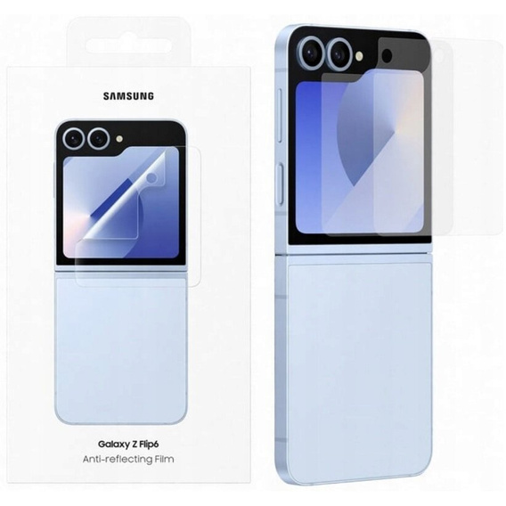 Folia Samsung na przedni ekran do Samsung Galaxy Z Flip7 FE / Z Flip6, Anti-Reflecting, przezroczysta (2 sztuki)