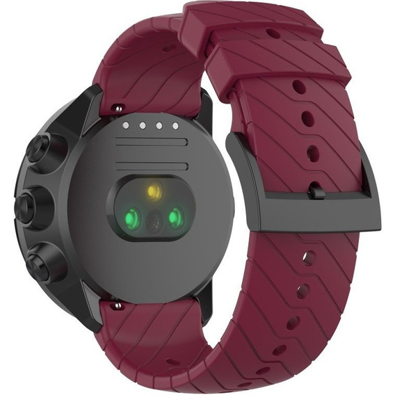 Pasek Silikonowy do Suunto 9 24 mm - Wine Red