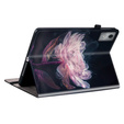 Etui do Lenovo Tab K11 Plus z nadrukiem piwonii, z kieszeniami na karty i funkcją podstawki