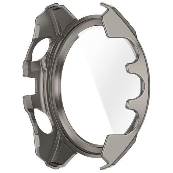 2w1 Etui + Szkło Hartowane do Garmin Fenix 8 43mm, Tytanowy / Niebieski