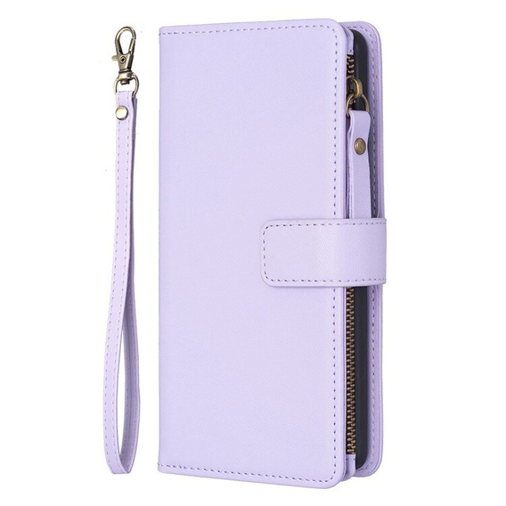 Etui z klapką do Xiaomi Redmi 13C / Poco C65, Wallet Zipper Pocket, fioletowe