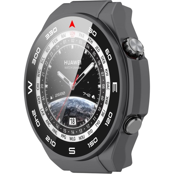 2w1 Etui + Szkło Hartowane do Huawei Watch Ultimate, Szare