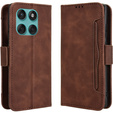 Etui z klapką do Motorola Edge 60 / 60 Fusion, Card Slot, brązowe