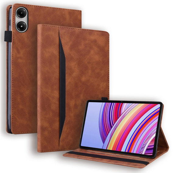 Etui do Xiaomi Redmi Pad Pro / Xiaomi Poco Pad, Classic, z miejscem na rysik, brązowe
