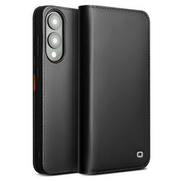 Skórzane etui portfelowe z funkcją podstawki do Samsung Galaxy S25 Edge – elegancja i funkcjonalność - czarne