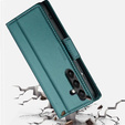 Etui do Samsung Galaxy S24, ERBORD Glossy Litchi, portfel z klapką, zielone