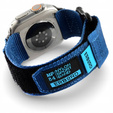Pasek Nylonowy ERBORD MP84 do Apple Watch 1/2/3/4/5/6/7/8/9/10/11/SE Ultra 1/2/3 42/44/45/46/49mm, Niebieski