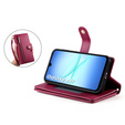 Etui z klapką do Samsung Galaxy A17 5G, Wallet Zipper Pocket, czerwone