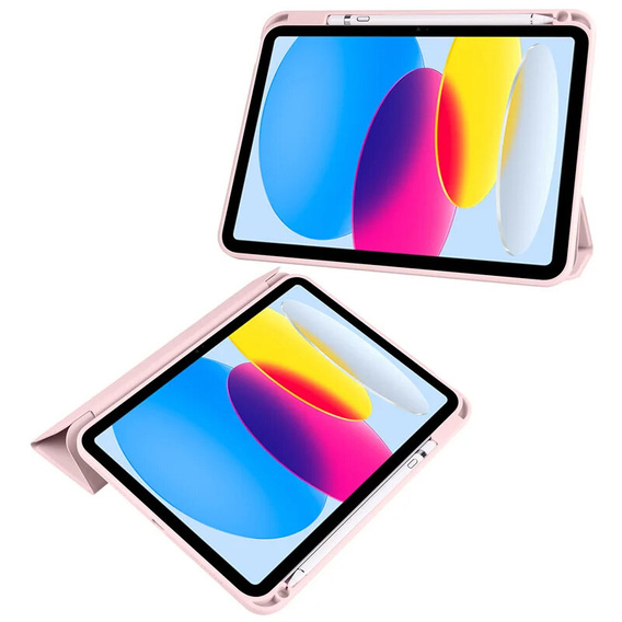 Etui do iPad 10.9" 2022 (10 gen.), Smartcase Hybrid, z miejscem na rysik, różowe