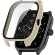 2w1 Etui + Szkło hartowane do Amazfit GTS 4, Beżowe