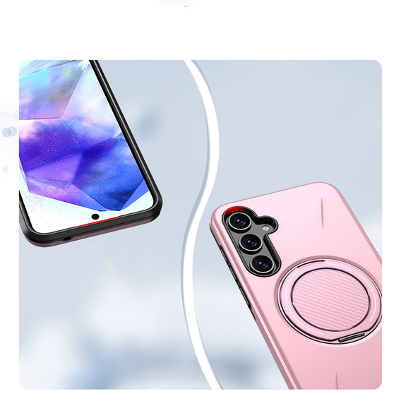 Etui do Samsung Galaxy A57 5G, z podstawką, do MagSafe, różowe