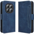 Etui z klapką do Xiaomi Redmi Note 15 Pro Plus 5G, Card Slot, niebieskie
