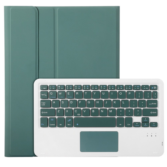 Etui z klawiaturą do iPad 10.9" 2022 (10 gen.) / iPad 11" 2025 A16 (11 gen.), TouchPad Pen Slot, ciemnozielone