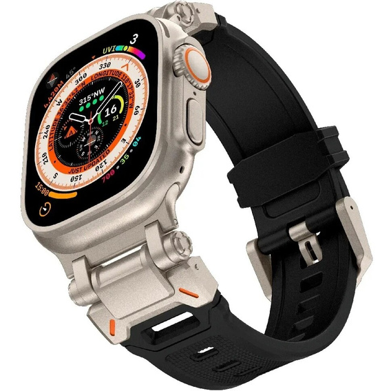 Pasek ERBORD ProTech do Apple Watch 1/2/3/4/5/6/7/8/9/10/11/SE Ultra 1/2/3 42/44/45/46/49mm, Czarny