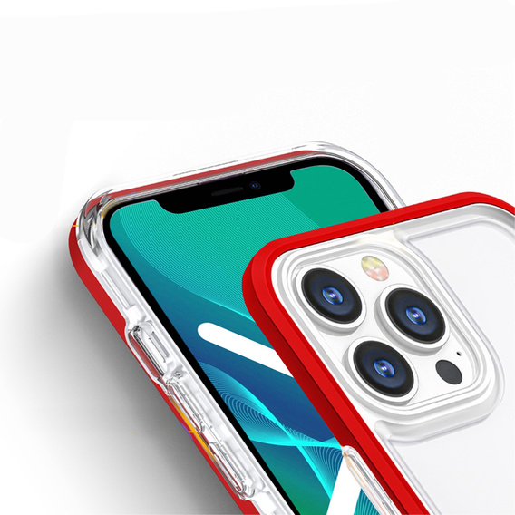 Etui ERBORD do iPhone 13 Pro, Hybrid Frame, Red