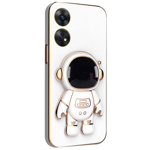 Etui do Oppo Reno8 T, Astronaut, białe