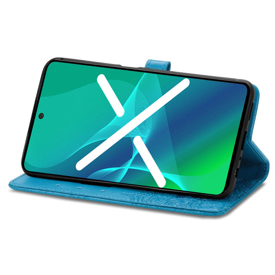 Etui z klapką do Oppo Reno 10 / 10 Pro, Mandala, niebieskie