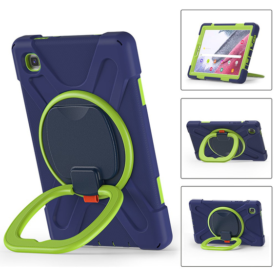 Etui dla dzieci do Samsung Galaxy Tab A7 Lite 8.7 T220/T225, Pancerne, dziecięce, niebieskie - zielone