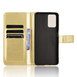 Etui z klapką do Motorola Moto G24 / G24 Power / G04, Crazy Horse Wallet, złote