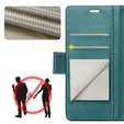 Etui do Oppo A18 4G / A38 4G, ERBORD Glossy Litchi, portfel z klapką, zielone