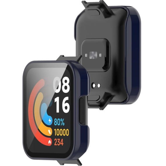 2w1 Etui + Szkło do Xiaomi Redmi Watch 2 Lite, Granatowy
