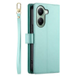 Etui z klapką do Xiaomi Poco X7 Pro 5G, Wallet Zipper Pocket, zielone