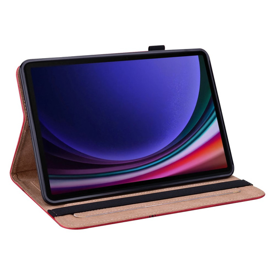 Etui do Samsung Galaxy Tab S10 Lite / S10 FE / S9 FE / S9, Classic, z miejscem na rysik, czerwone