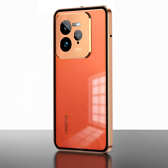 Etui do Realme GT 7 Pro, Frame Case, pomarańczowe